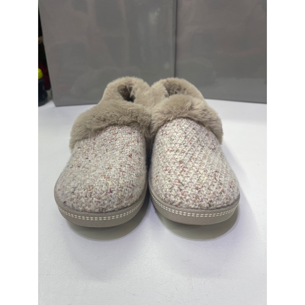 Skechers BOBS Keepsakes Ice Angel Slippers Taupe Pink Multi 167629 Womens 6.5